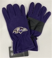 Baltimore Ravens NFL Purple Fleece Men's Winter Gloves
