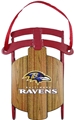 Baltimore Ravens NFL Vintage Metal Sled Ornament