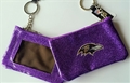 Baltimore Ravens NFL Purple Sparkle Coin Purse Key Ring