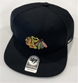 Chicago Blackhawks NHL Black No Shot Adjustable Captain Snapback Hat *NEW*