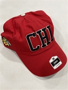 Chicago Blackhawks NHL Red Mass Clique Clean Up Adjustable Hat "NEW"