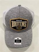 Boston Bruins NHL Gray Mass Ridgeview MVP Mesh Snapback Hat "NEW"