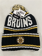 Boston Bruins NHL Black Mass Saskatoon Knit Cuff Cap w/ Pom *NEW*