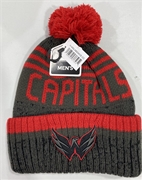 Washington Capitals NHL Charcoal Mass Slab Knit Cuff Cap w/ Pom *NEW*