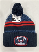  Washington Capitals NHL Navy Mass Rockford Knit Cuff Cap w/ Pom *NEW*