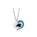 Carolina Panthers Swirl Heart NFL Silver Team Pendant Necklace *SALE*