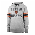 Chicago Bears NFL Slate Grey Double Block Sleeve Stripe Men's Fleece Hoodie