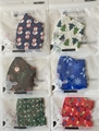 Holiday Christmas Assorted Design Children's Reusable Face Masks w/ Ear Loops - 1 Dozen