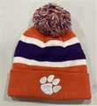 Clemson Tigers NCAA Orange Mass Breakaway Knit Cuff Cap w/ Pom *NEW*
