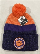 Clemson Tigers NCAA Orange Mass Freezer Knit Cuff Cap w/ Pom *NEW*