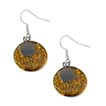 Cleveland Browns Glitter NFL Silver Dangle Earrings *CLOSEOUT*