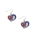 Los Angeles Clippers NBA Silver Swirl Heart Dangle Earrings *SALE*