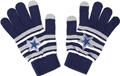 Dallas Cowboys NFL Acrylic Stripe Knit Texting Stretch Fit Gloves