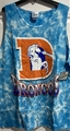 Denver Broncos Vintage NFL Aqua Booker Tie Dye Big Leaguer Men's Tubular Tank