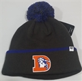 Denver Broncos NFL Legacy Charcoal Baraka Knit Cuff Cap w/ Pom