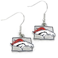 Denver Broncos State Design NFL Dangle Earrings *SALE*