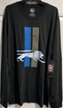 Detroit Lions Legacy NFL Jet Black Knockaround Club Long Sleeve Men's T Shirt