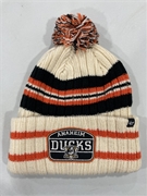 Anaheim Ducks NHL Natural Hone Patch Knit Cuff Cap w/ Pom *NEW*