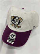 Anaheim Ducks NHL White Two Tone Clean Up Adjustable Hat *NEW*