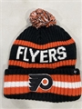 Philadelphia Flyers NHL Black Bering Knit Cuff Cap w/ Pom *NEW*