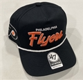 Philadelphia Flyers NHL Black Crosstown Script Hitch Snapback Hat *NEW*