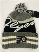 Philadelphia Flyers NHL Charcoal Hyperbolic Knit Cuff Pom *NEW*