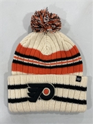 Philadelphia Flyers NHL Natural Hone Patch Knit Cuff Cap w/ Pom *NEW*