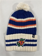 Florida Gators Vintage NCAA Natural No Huddle Knit Cuff Cap w/ Pom *NEW*