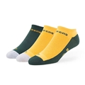 Green Bay Packers NFL Team Color Blade Motion No Show Sock 3 Pack Size L