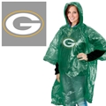 Green Bay Packers NFL Adult Rain Poncho *CLOSEOUT*