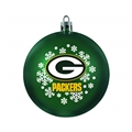 Green Bay Packers NFL Snowflake Shatter-Proof Ball Ornament - 6ct Case *SALE*