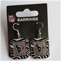 Houston Texans NFL  Zebra Stripes Dangle Earrings *CLOSEOUT*