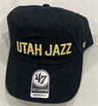 Utah Jazz NBA Black Script Adjustable Clean Up Hat *NEW*