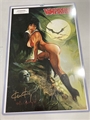 Ken Kelly Artist Legend Signed Vampirella w/ Bat Background 11"x17" Art Poster w/ COA