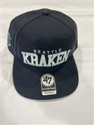 Seattle Kraken NHL Navy Blockshed Captain Snapback Hat *NEW*