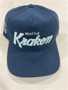 Seattle Kraken NHL Navy Crosstown Cord Arch Hitch Snapback Hat *NEW*