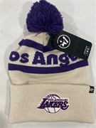Los Angeles Lakers NBA Sandstone Slab Line Knit Cuff Pom *NEW*