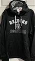 Las Vegas Raiders NFL Black Majestic TX3 WARM Men's Fleece Lined Hoodie *SALE* Size XL