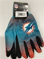 Miami Dolphins NFL Full Color 2 Tone Sport Utility Gloves - 6ct Lot