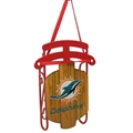 Miami Dolphins NFL Vintage Metal Sled Ornament - 6ct Case