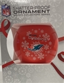 Miami Dolphins NFL Snowflake Shatter-Proof Ball Ornament - 6ct Case