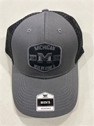 Michigan Wolverines NCAA Charcoal Mass Gannon MVP Mesh Adjustable Snapback Hat *NEW*