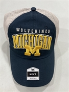 Michigan Wolverines NCAA Navy Mass Bridge Clean Up Mesh Snapback Hat *NEW*