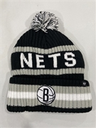 Brooklyn Nets NBA Black Bering Knit Cuff Cap w/ Pom *NEW*