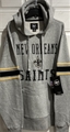 New Orleans Saints NFL Slate Grey Double Block Sleeve Stripe Men's Fleece Hoodie *SALE* - Lot of 6