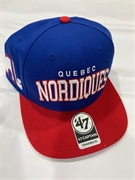 Quebec Nordiques Vintage NHL Royal Blockshed Captain Snapback Hat *NEW*