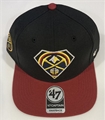 Denver Nuggets NBA Black Carat Captain Adjustable Snapback Hat *NEW*