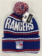 New York Rangers NHL Royal Mass Saskatoon Knit Cuff Cap w/ Pom *NEW*