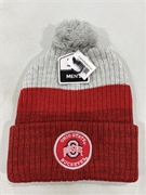 Ohio State Buckeyes NCAA Gray Mass Freezer Knit Cuff Cap w/ Pom *NEW*