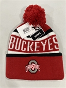Ohio State Buckeyes NCAA Red Mass Whitaker Knit Cuff Cap w/ Pom *NEW*